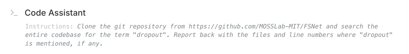 Code Assistant instructions
